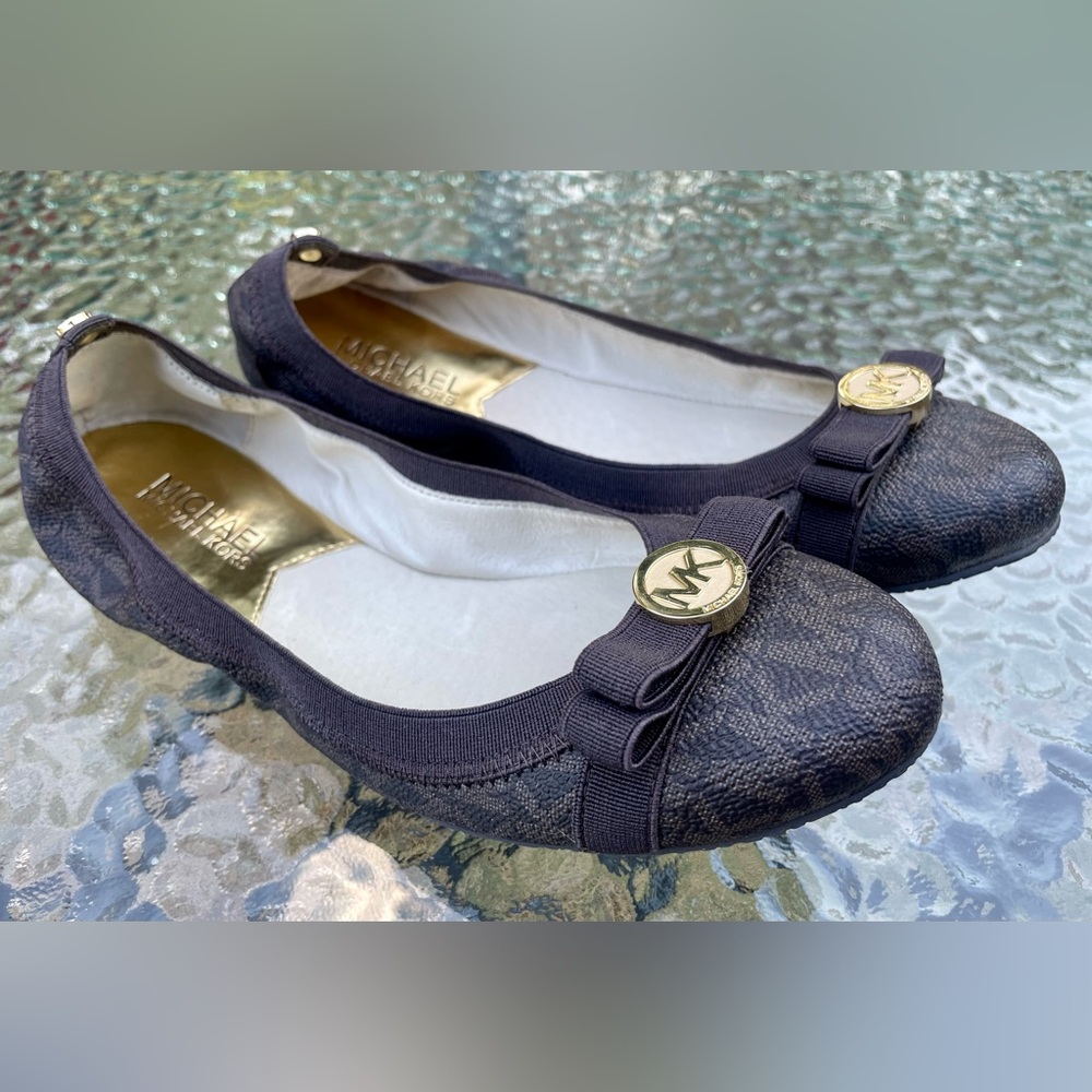 Michael Kors Dixie Ballet Leather Flats